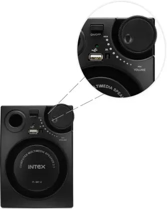 Intex IT 881U 16 W Laptop/Desktop Speaker (Black, 2.1 Channel) Intex IT 881U 16 W Laptop/Desktop Speaker (Black, 2.1 Channel)